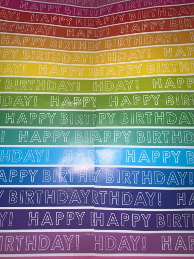 Rainbow effect wrapping paper